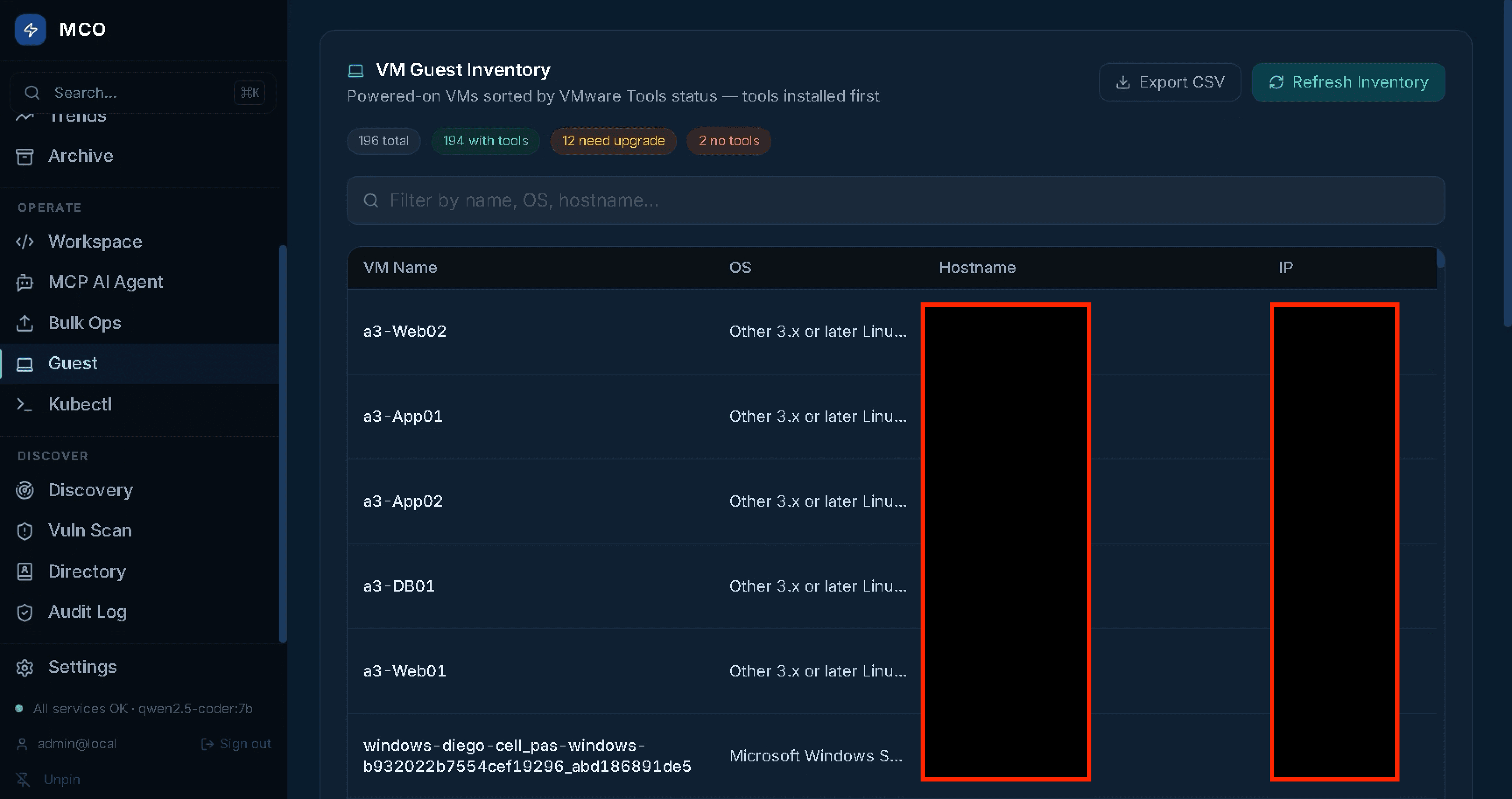 VM Guest Inventory